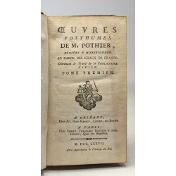Oeuvres posthumes de M. Pothier dédiées à Monseigneur Le Garde des...