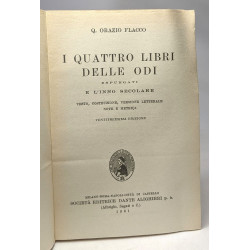 I quattro libri delle odi espurgati e l'inno secolare