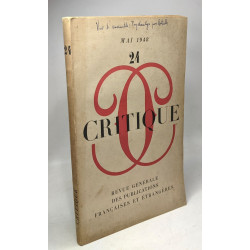 Critique - n° 24 mai 1948 JEAN PAULHAN - - - JULIEN BENDA - -...