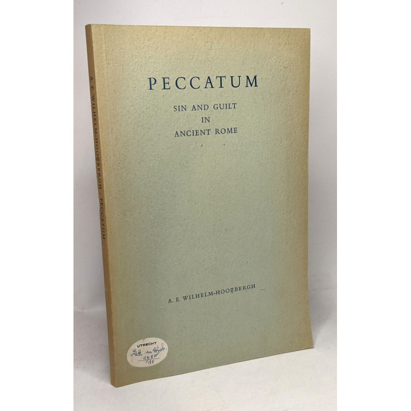 Peccatum sin and guilt in ancient Rome