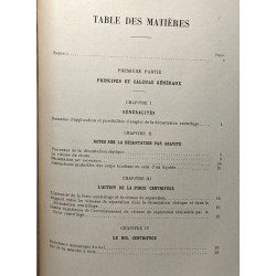 Clarification et séparation des liquides par la force centrifuge...