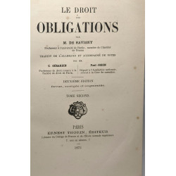 Le droit des obligations - deuxième édition - TOME PREMIER