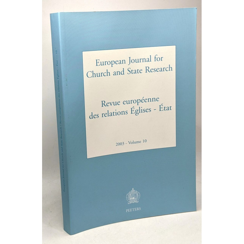 Revue européenne des relations Eglises - Etat - European journal...