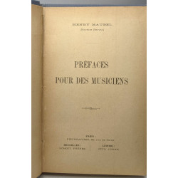 Préfaces pour des musiciens