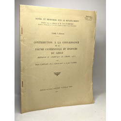 Contribution à la connaissance de la faune cavernicole et endogée...