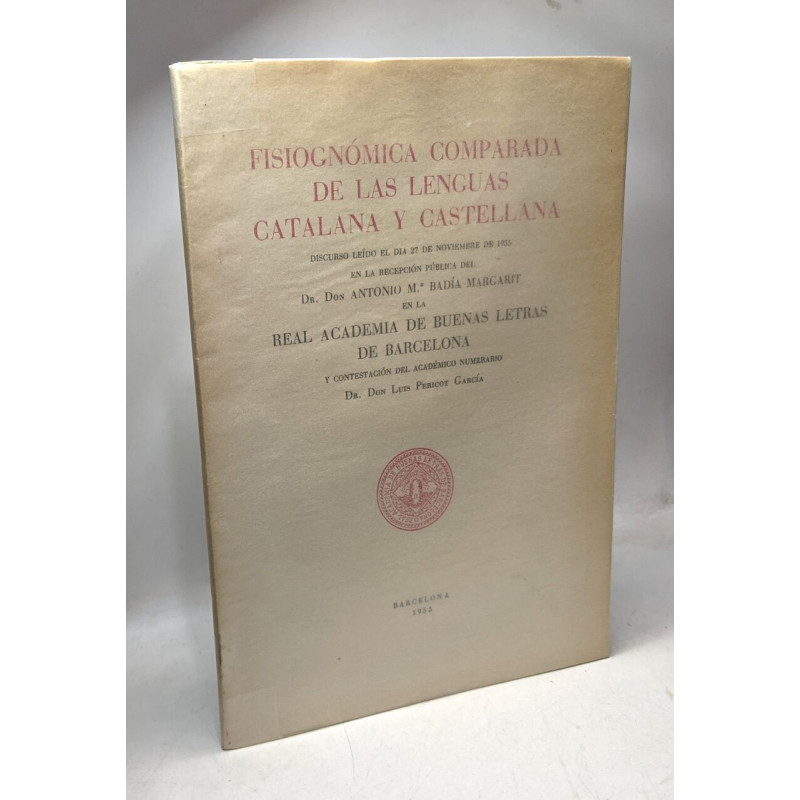FISIOGNOMICA COMPARADA DE LAS LENGUAS CATALANA Y CASTELLANA....