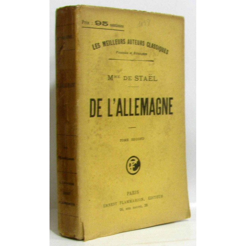 De l'Allemagne tome deux - non coupé