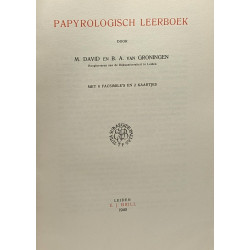 Papyrologisch leerboek - met 6 facsimile's en 2kaartjes