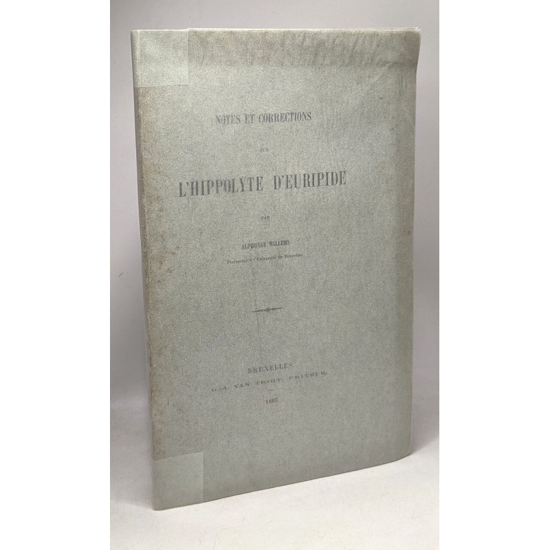 Notes et corrections l'Hippolyte d'Euripide