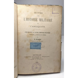 Notes sur l'histoire militaire de l'antiquité. Introduction au...