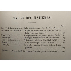 Etudes de papyrologie TOME DEUXIEME (deuxième fascicule 1934) +...