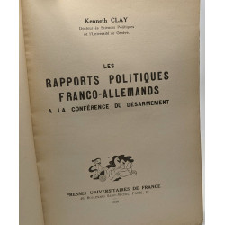 Les rapports politiques franco-allemands à la conférence du...