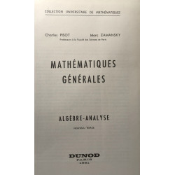 Mathematiques generales. Algebre - Analyse / collection...