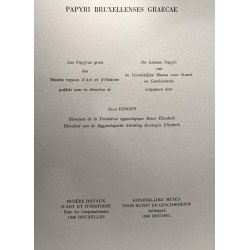 Papyri bruxellenses graecae - VOLUME I: 1-21 Papyrus du Nome Prosopite