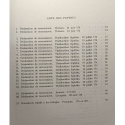 Papyri bruxellenses graecae - VOLUME I: 1-21 Papyrus du Nome Prosopite