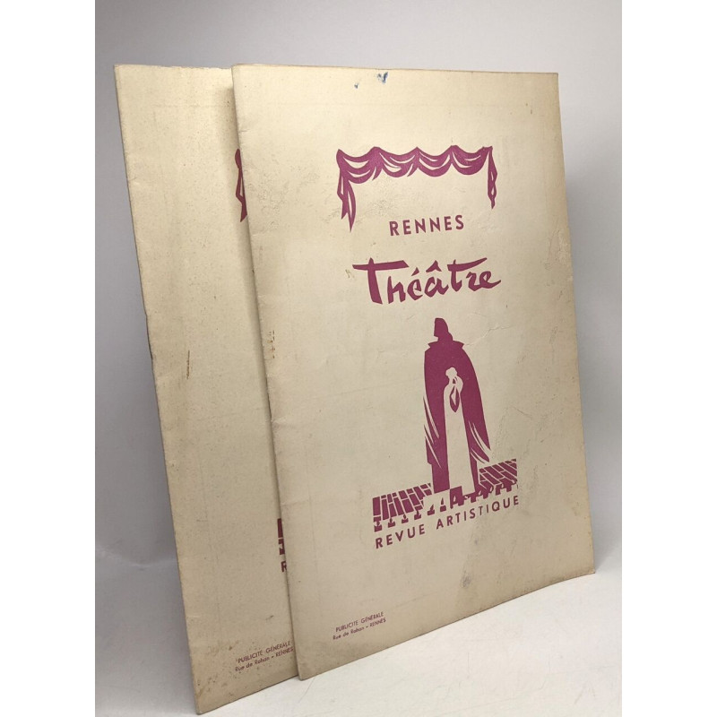 Rennes Théâtre - revue artistique - 2 numéros année 1956/57
