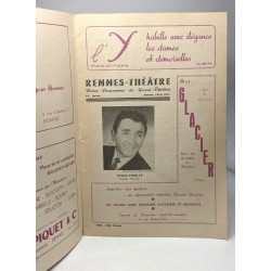 Rennes Théâtre - revue artistique - 2 numéros année 1956/57