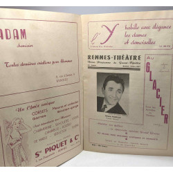 Rennes Théâtre - revue artistique - 2 numéros année 1956/57