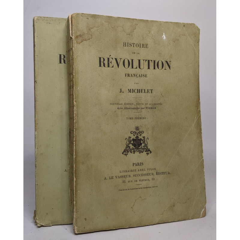Lot de 2 "Histoire de la révolution française" - tome premier /...