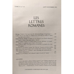 Les lettres romanes - TOME LV - n°3-4 2001