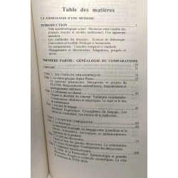 Le Comparatisme. Tome 1. Genealogie D'une Methode / Bibliothèque...