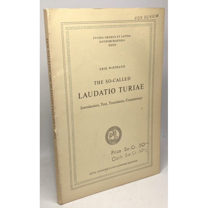 The so-called laudatio turiae - introduction text translation...