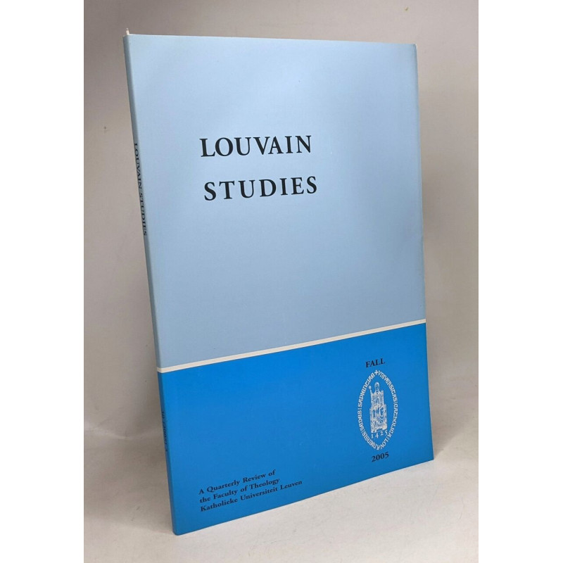 Louvain Studies - a quarterly review of the faculty of theology...