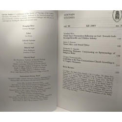 Louvain Studies - a quarterly review of the faculty of theology...