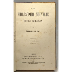 Une philosophie nouvelle Henri Bergson - 5e éd