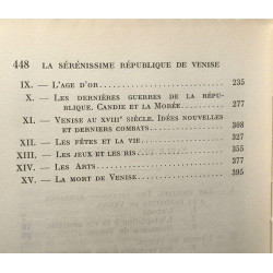 La sérénissime république de Venise / Les grandes études historiques