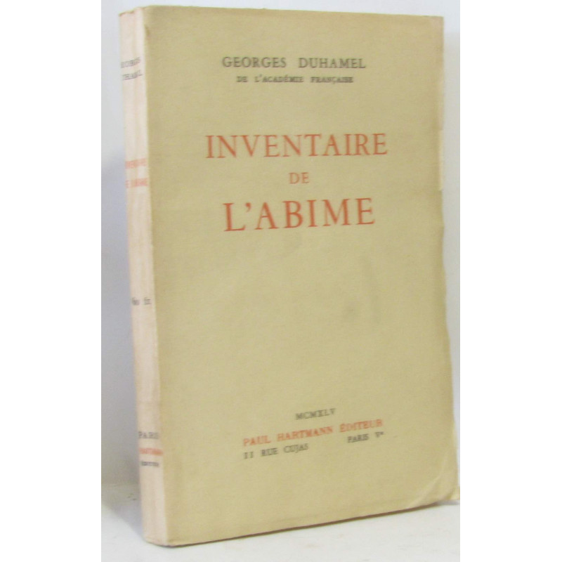 Inventaire de l'abime - 1884 - 1901