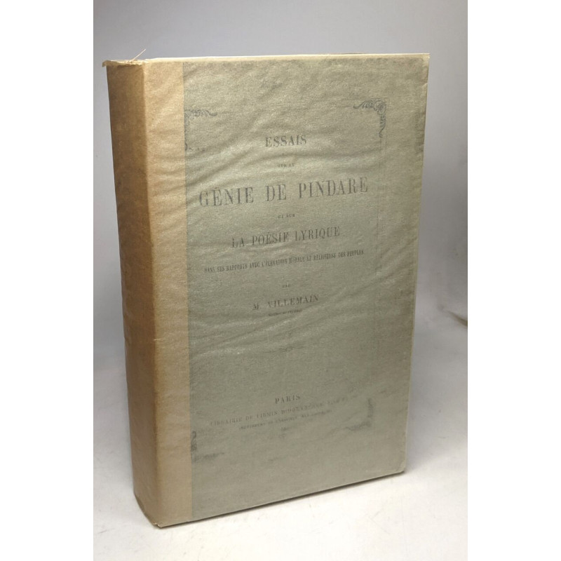 Essais sur le génie de pindare et sur la poésie lyrique