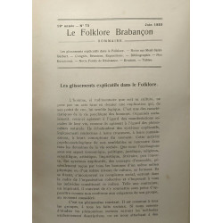 Le folklore Brabançon 12e année (1933) - n°71 + 72 --- 2 numéros