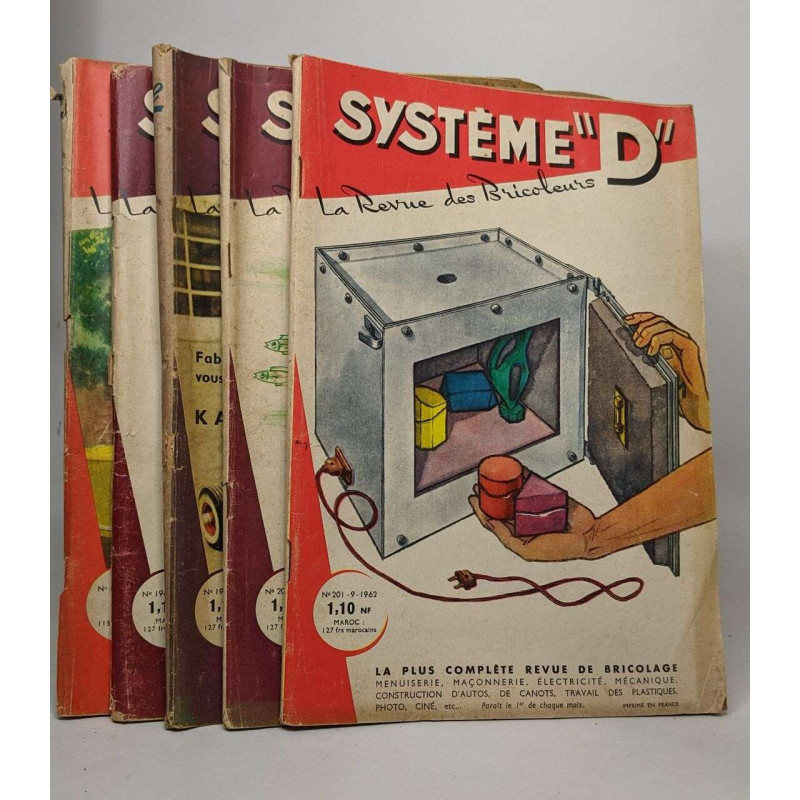 Lot de 5 numéros de "Système D la revue des bricoleurs": n° 195 /...