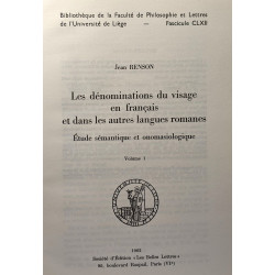 Les dénominsations du visage en français et dans les autres...