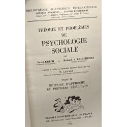 Théorie et problèmes de psychologie sociale - TOME II - Méthode...