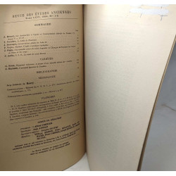 Revue des études anciennes - TOME LXII n°1-2 Janvier-Juin 1960 +...