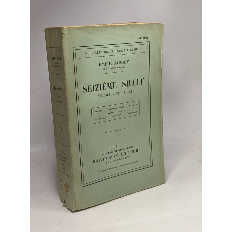 Seizième siècle - éudes littéraires - Commines Clément Marot...