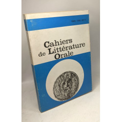 Cahier de littérature orale N°6 - publications orientalistes de France