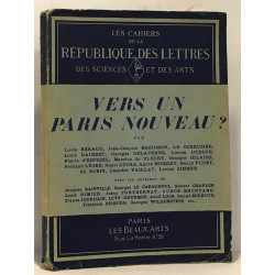 Vers un Paris nouveau? cahiers de la république des lettres