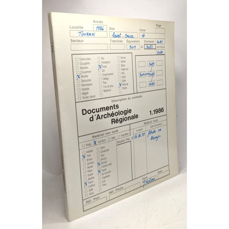 Documents d'archéologie régionale - 1. 1986 / Collection...