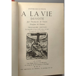 Introduction à la vie dévote - TOME II - reproduction textuelle de...