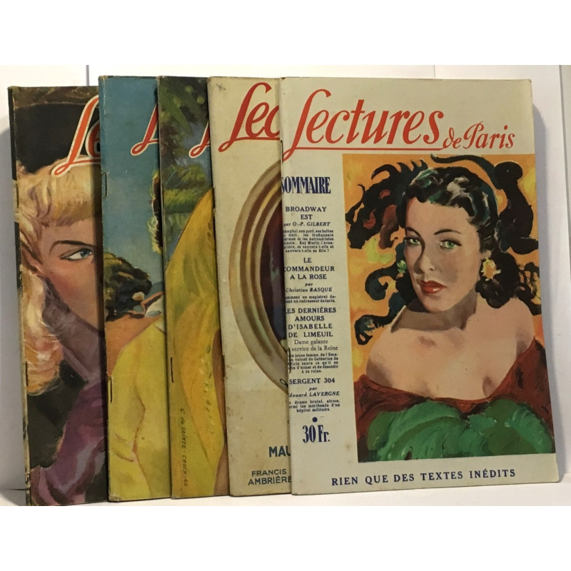 5 numéros de Lectures de Paris: Agnella Jérome et Jean Tharaud Le...