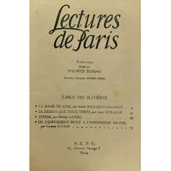 5 numéros de Lectures de Paris: Agnella Jérome et Jean Tharaud Le...