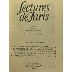 5 numéros de Lectures de Paris: Agnella Jérome et Jean Tharaud Le...