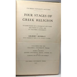 Four Stages of Greek Religion: Studies Based On a Course of...