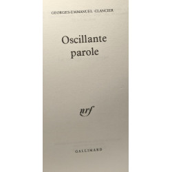 Oscillante parole - Poèmes
