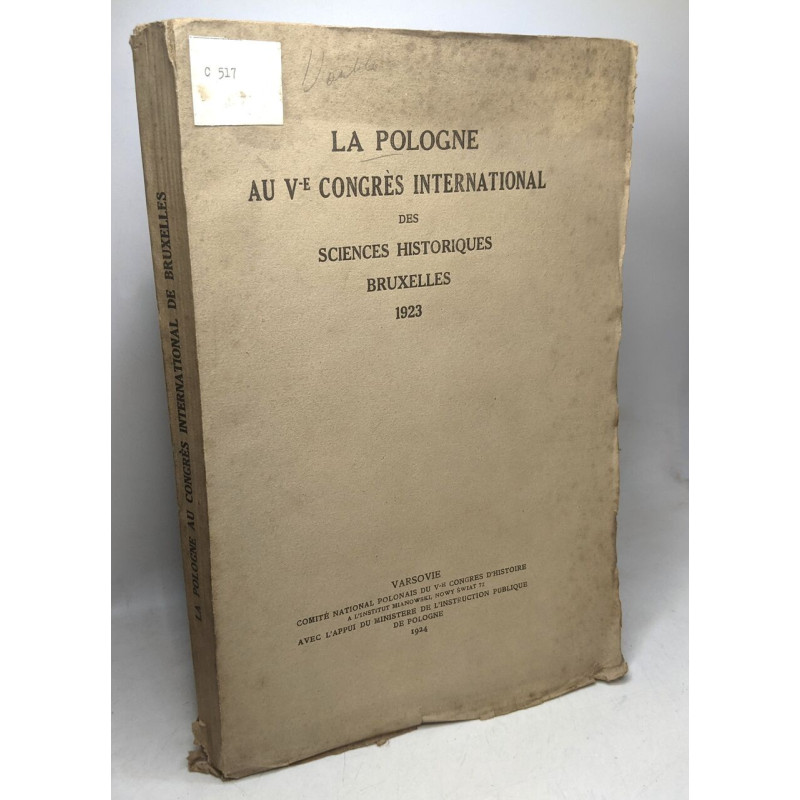 La Pologne au Ve Congrès international des sciences historiques...