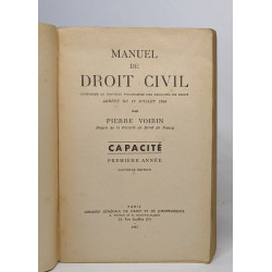 Manuel de droit civil droit privé notarial- capacité première année