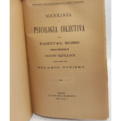 Sociologia y psicologia colectiva prologo e introduccion de Fausto...